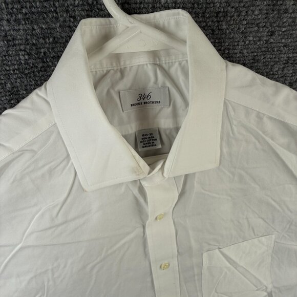Brooks Brothers Non Iron Button Up Shirt Long Sleeve Men White 15.5 32 Woven ** - Picture 7 of 16